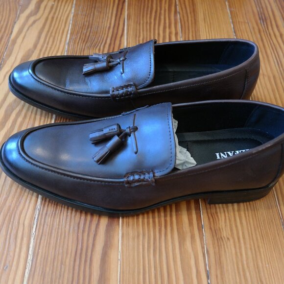 ALFANI Men's Declan Leather Tassel Loafers, Brown Size 8M - Picture 4 of 12